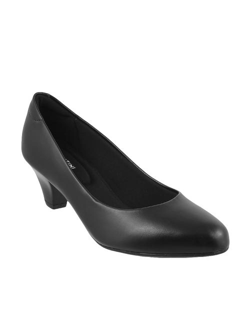 black leatherette slip on pumps - 14422654 - Very Small Image - 1