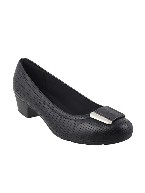 black leatherette slip on pumps - 14422656 - Very Small Image - 1