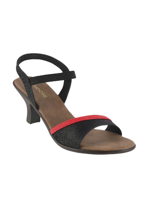 black faux leather back strap sandals - 14423026 - Very Small Image - 1