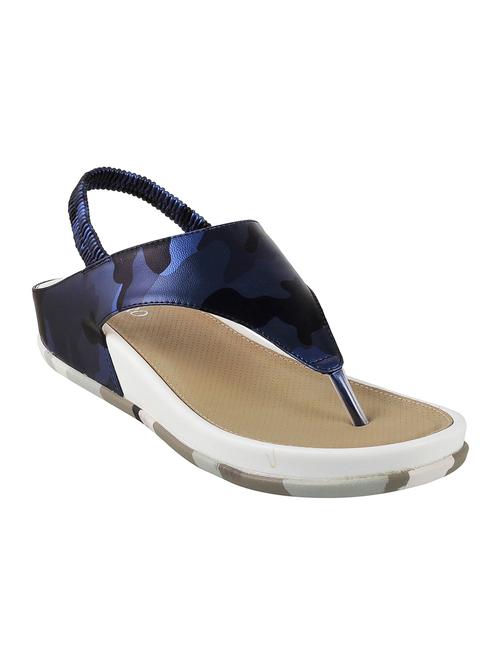 blue faux leather back strap sandals - 14423084 - Very Small Image - 1
