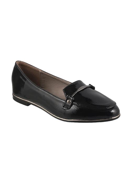 black leatherette slip on loafers - 14423282 - Very Small Image - 1