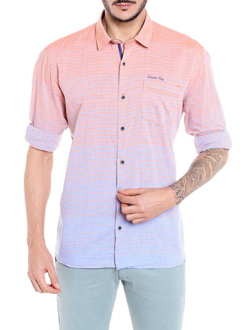 pink cotton casual shirt - 14423825 - Very Small Image - 1