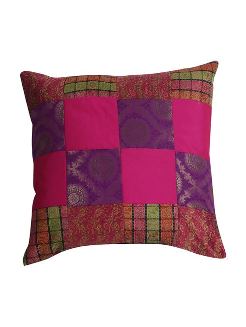 poly silk single rajasthani traditional cushion cover by rajrang - 14425485 - Very Small Image - 1
