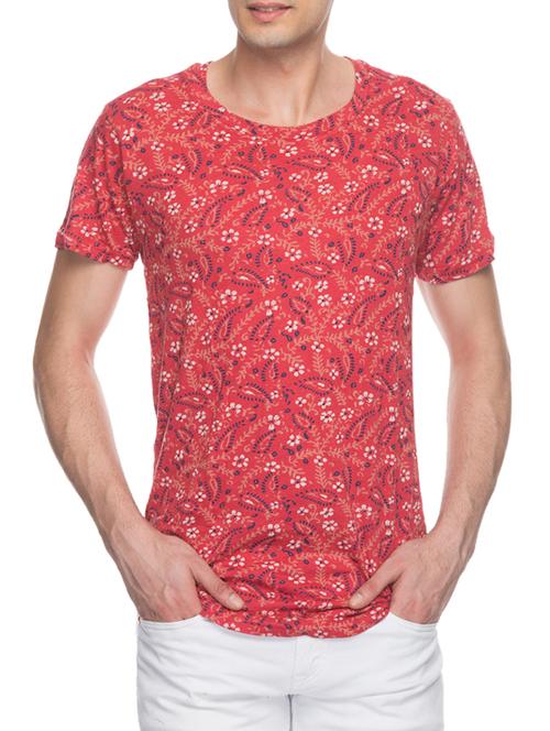 red cotton all over print tshirt - 14426235 - Very Small Image - 1