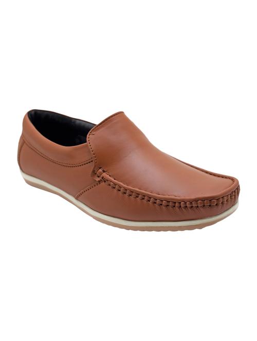 brown leatherette slip on loafer - 14427909 - Very Small Image - 1