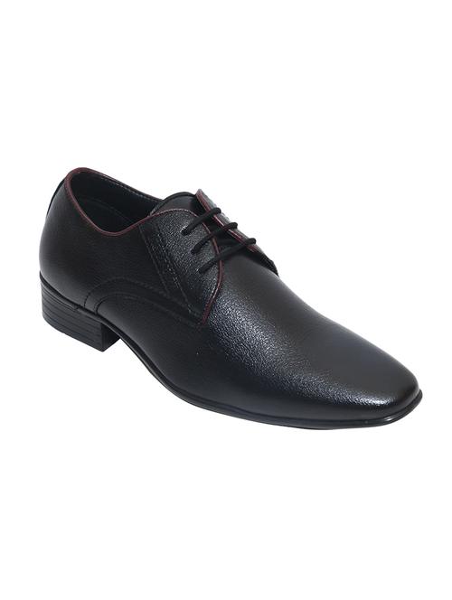 Black Leatherette Laceup Derbies - 14427987 - Very Small Image - 1