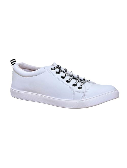 White Leatherette Sneaker - 14428172 - Very Small Image - 1
