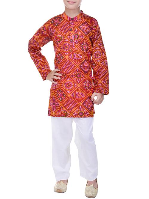 pink and white cotton kurta set - 14428936 - Very Small Image - 1