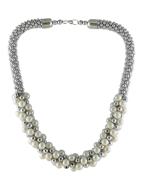 white metal necklace - 14429223 - Very Small Image - 1