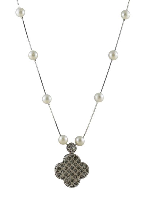 silver metal long necklace - 14429351 - Very Small Image - 1