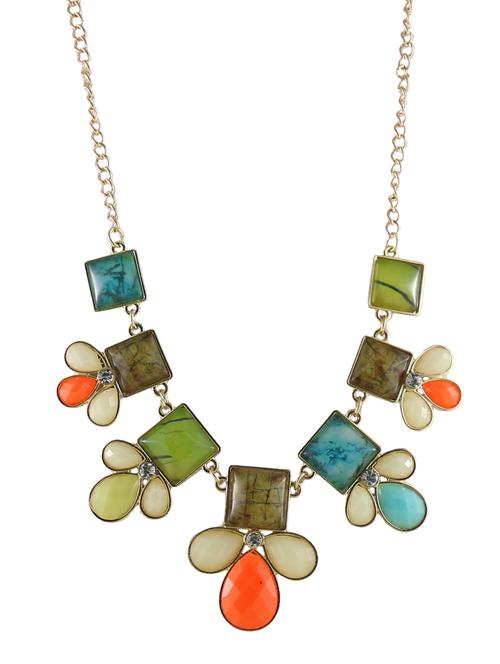 multi colored glass statement necklace - 14429360 - Very Small Image - 1