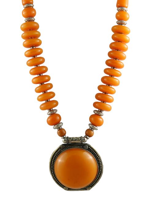 orange metal necklace - 14429436 - Very Small Image - 1