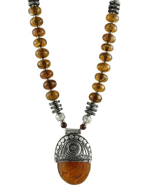 orange metal necklace - 14429439 - Very Small Image - 1