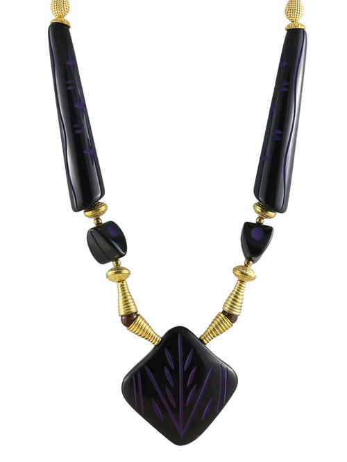 multi colored metal statement necklace - 14429444 - Very Small Image - 1