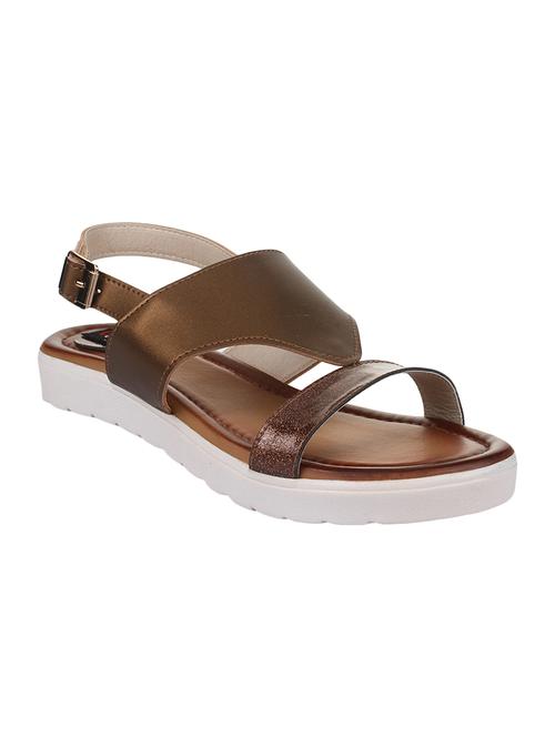 brown faux leather back strap sandals - 14429707 - Very Small Image - 1