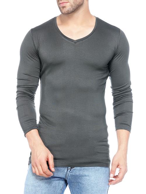 grey viscose t-shirt - 14430713 - Very Small Image - 1