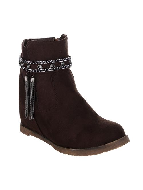 Brown Suede Ankle Boot - 14431955 - Very Small Image - 1