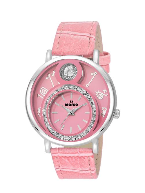 marco pink strap women's analog watch - 14432170 - Very Small Image - 1