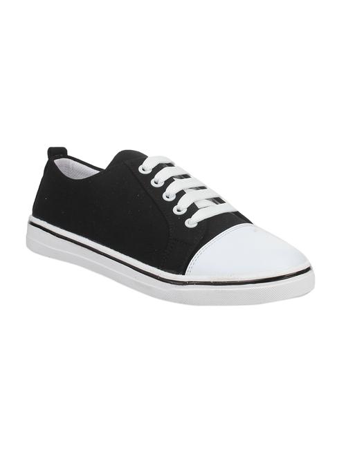 black fabric laceup sneakers - 14432178 - Very Small Image - 1