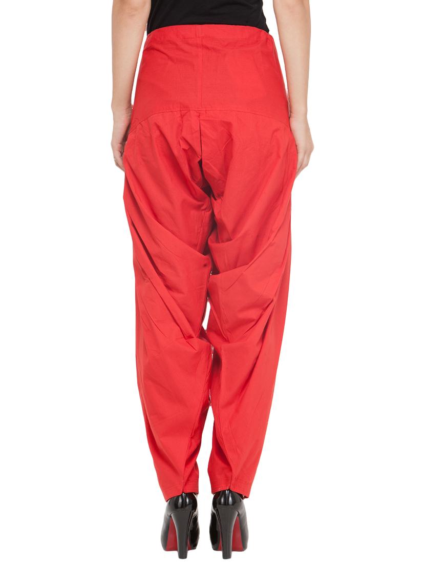 red cotton patiyala salwars - 14432948 - Zoom Image - 2