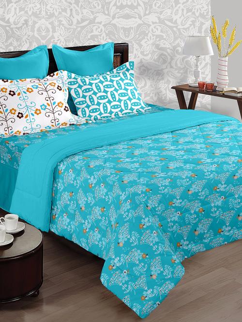 pure cotton king size double bed sheet  with 2 pillow covers - 14437359 - Very Small Image - 1