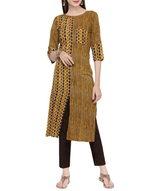 geometrical straight kurta - 14437539 - Very Small Image - 1