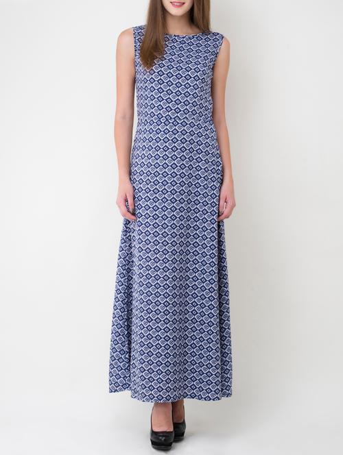 blue crepe gown dress - 14438021 - Very Small Image - 1