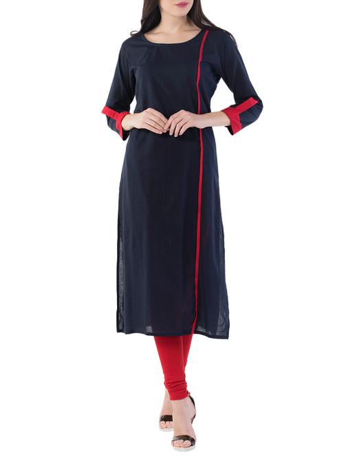 Straight piping kurta - 14438519 - Very Small Image - 1