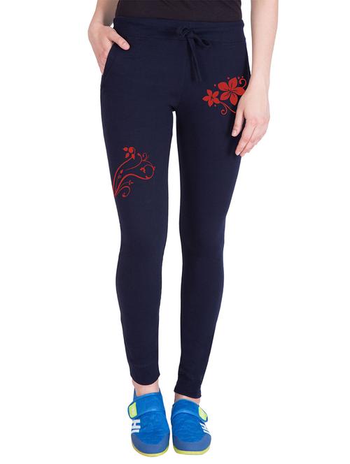 navy blue cotton track pants - 14439076 - Very Small Image - 1