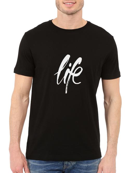 black cotton t-shirt - 14439174 - Very Small Image - 1