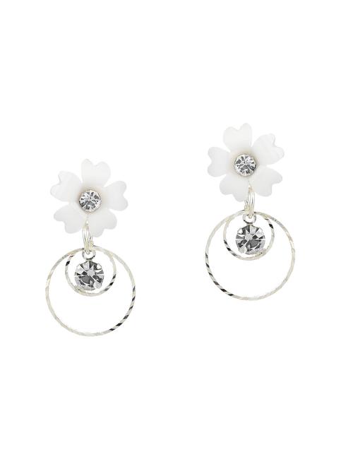 white plastic drop (set of 2) earrings - 14439229 - Very Small Image - 1