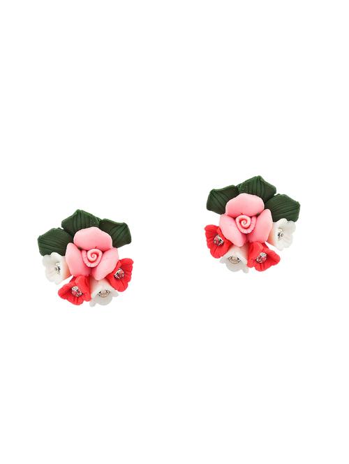 pink plastic studs (set of 2) earrings - 14439241 - Very Small Image - 1