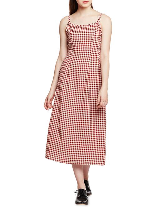 red checked maxi dress - 14439329 - Very Small Image - 1