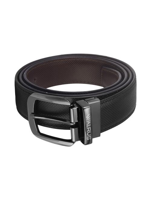 black & brown leather belt - 14440120 - Very Small Image - 1