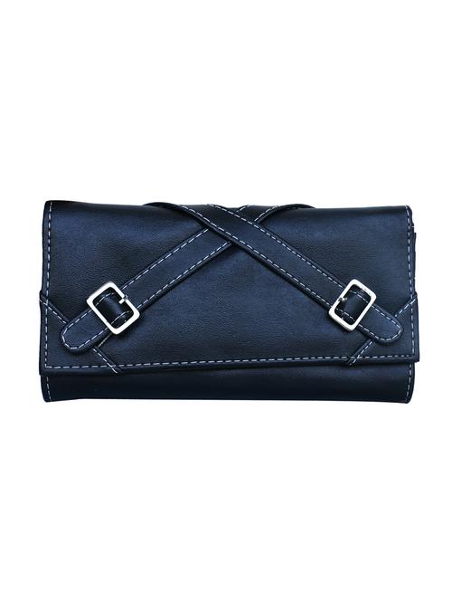 black leatherette  regular clutch - 14440784 - Very Small Image - 1