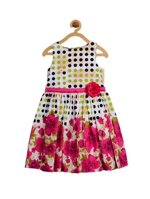 pink polyester frock - 14442028 - Very Small Image - 1