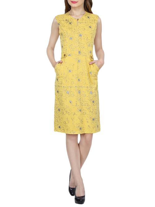 yellow a-line dress - 14442036 - Very Small Image - 1