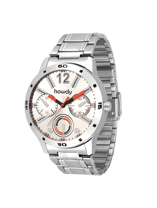 996: Howdy White Dial with Stainless Steel Strap Watch - 14443084 - Very Small Image - 1