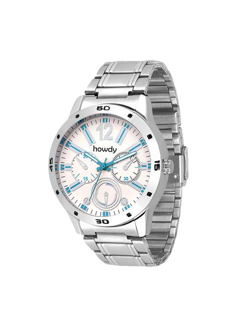 997: Howdy White Dial with Stainless Steel Strap Watch - 14443085 - Very Small Image - 1