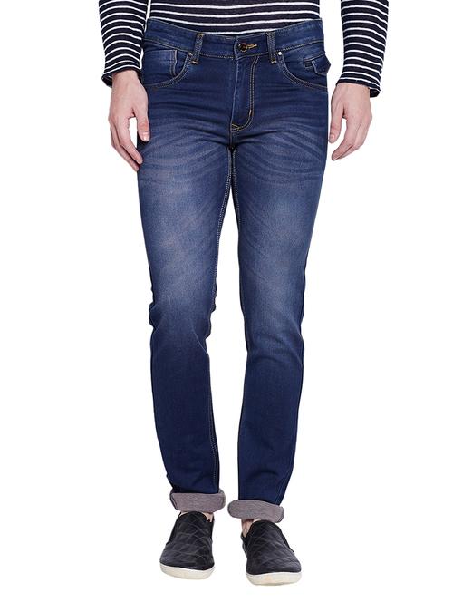 Dark Blue Denim Washed Jeans - 14443959 - Very Small Image - 1