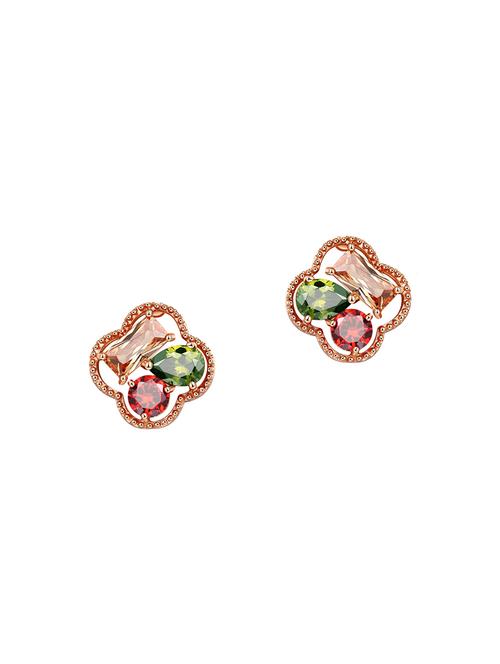 multi colored copper studs earrings - 14445043 - Very Small Image - 1