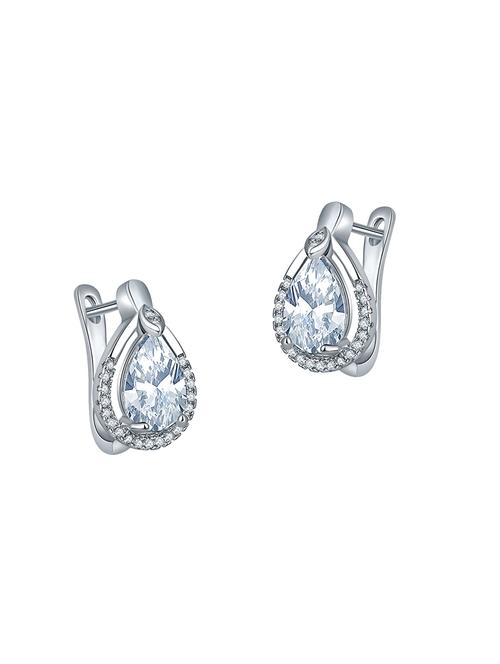 white copper studs earrings - 14445054 - Very Small Image - 1