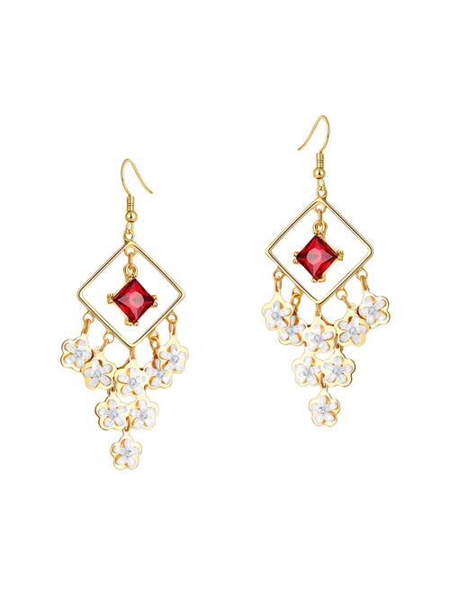 red copper drop earrings - 14445082 - Very Small Image - 1