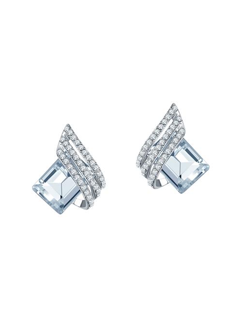 white copper studs earrings - 14445091 - Very Small Image - 1