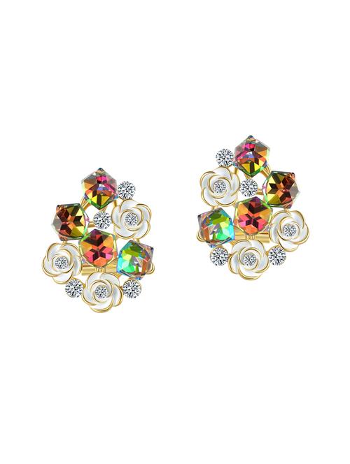 Multi Colored Copper Studs Earrings - 14445153 - Very Small Image - 1