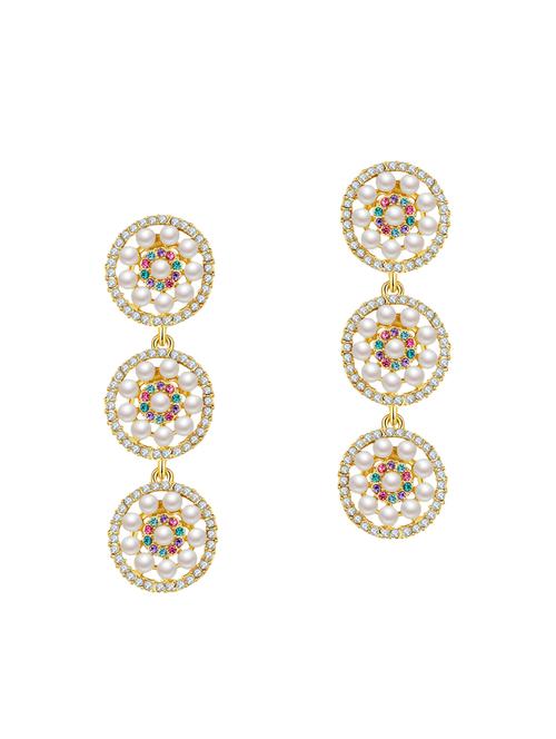 multi colored copper drop earrings - 14445157 - Very Small Image - 1
