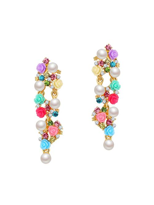 multi colored copper drop earrings - 14445169 - Very Small Image - 1