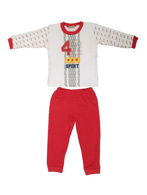 red cotton pyjama set - 14446040 - Very Small Image - 1
