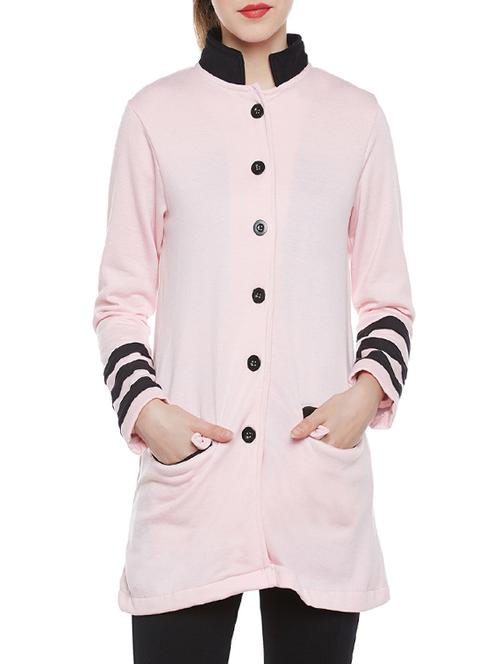 pink fleece pea coat - 14447339 - Very Small Image - 1