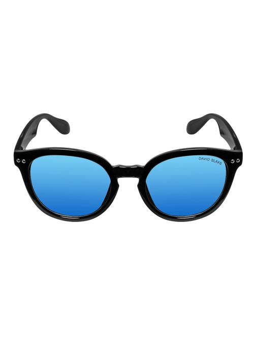 david blake blue round mirrored sunglass - 14448253 - Very Small Image - 1